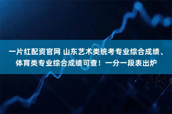 一片红配资官网 山东艺术类统考专业综合成绩、体育类专业综合成绩可查！一分一段表出炉